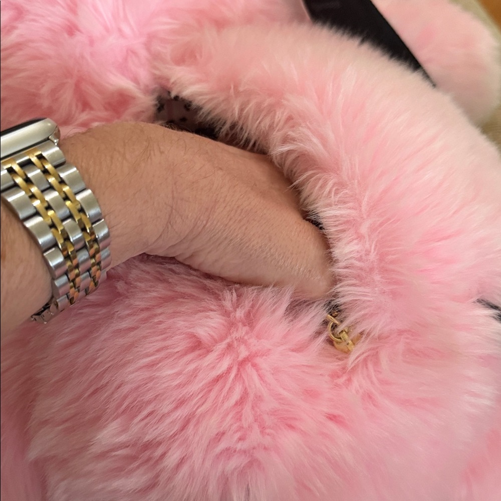 Like New Betsey Johnson Pink Bunny Backpack Plush - Picture 4 of 9